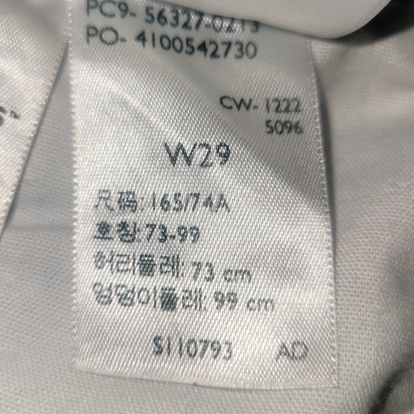 Levi's Blue Distressed Jean Shorts. High Rise, And Buttonfly Closure. Size 27 - Picture 5 of 12